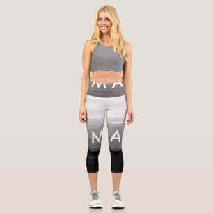 Leggings Capri Simple monogramme ajouter votre nom lettre man min