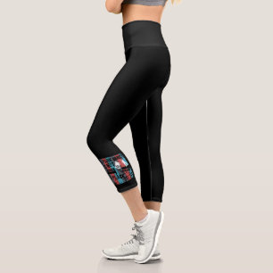 Leggings Capri Skateboard - Skateboard Funny Park Bench