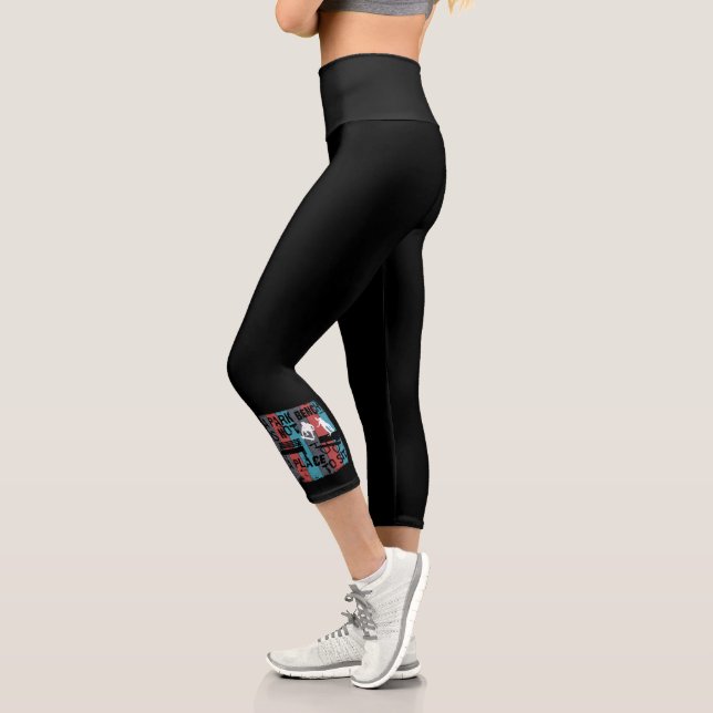 Leggings Capri Skateboard - Skateboard Funny Park Bench (Gauche)