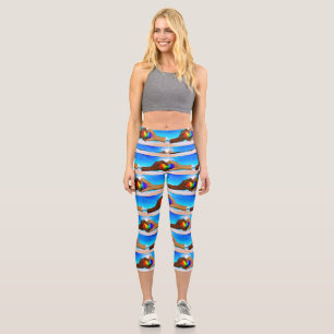 Leggings Capri SlipperyJoe's deux mains coeur interracial mâle h