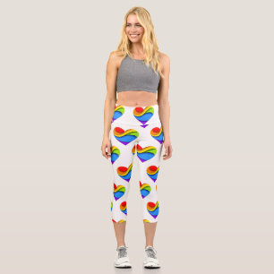 Leggings Capri SlipperyJoe's orgueillement coeur courbes forme 3D