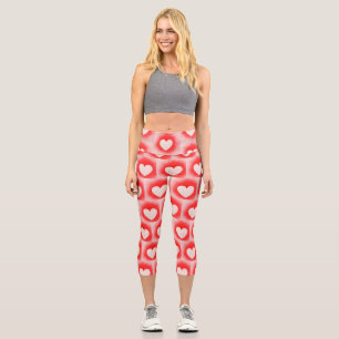Leggings Capri Sois ma note de coeur rouge Valentine
