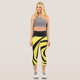 Leggings Capri spirale noire transparente sur l'arrière - plan ja
