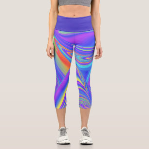 Leggings Capri Spirit of Summer Breeze, Rainbowart Abstrait 3D