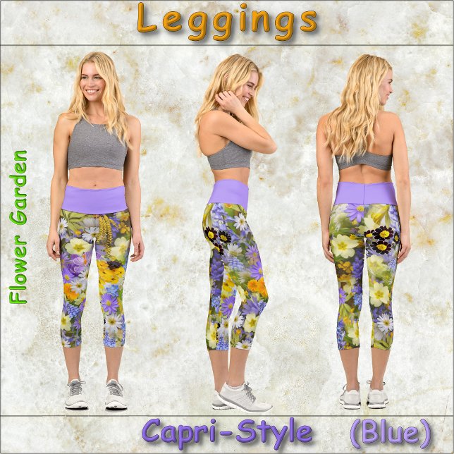 LEGGINGS CAPRI STIL - "Blumengarten" (Von Creator hochgeladen)