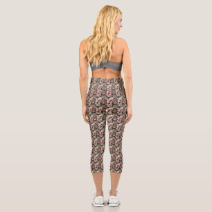 Leggings Capri Stunning Flower Motif entraînement féminin