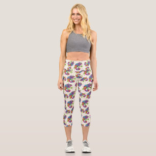 Leggings Capri Style d'aquarelle des teintures Chameleon