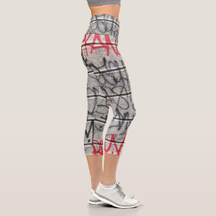 Leggings Capri Style Graffiti urbain