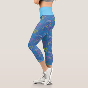 Leggings Capri Supergirl et logo en couleurs
