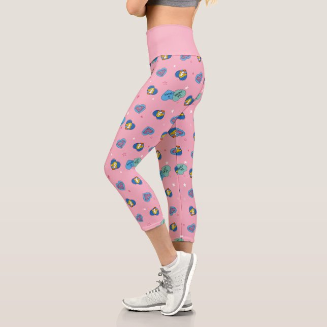Leggings Capri Supergirl hors de ce monde Retro Graphisme (Gauche)