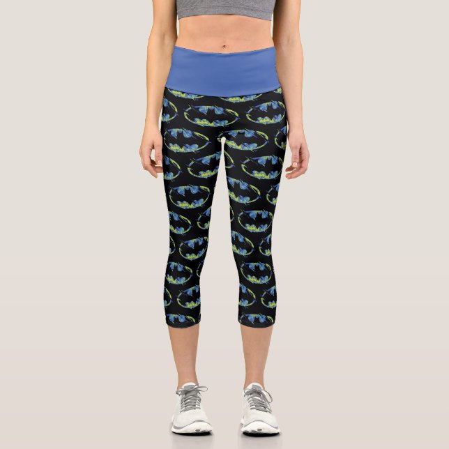 Leggings Capri Symbole Batman Électrique (Recto)