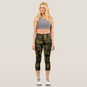 Leggings Capri SYMBOLE HIÉROglyphique égyptien Motif