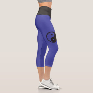 Leggings Capri Symbole Yin Yang - conception de tatouage solide
