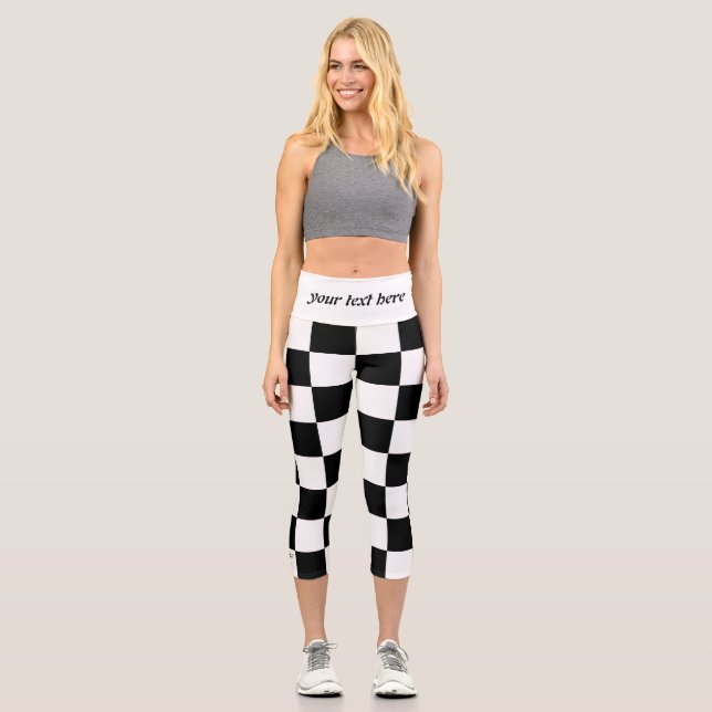 Leggings Capri tableau d'échecs (Recto)