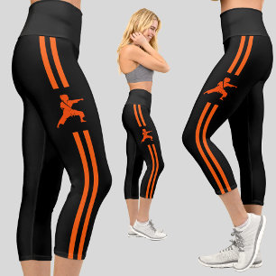 Leggings Capri Taekwondo Karate Player Girl Anniversaire Cadeau