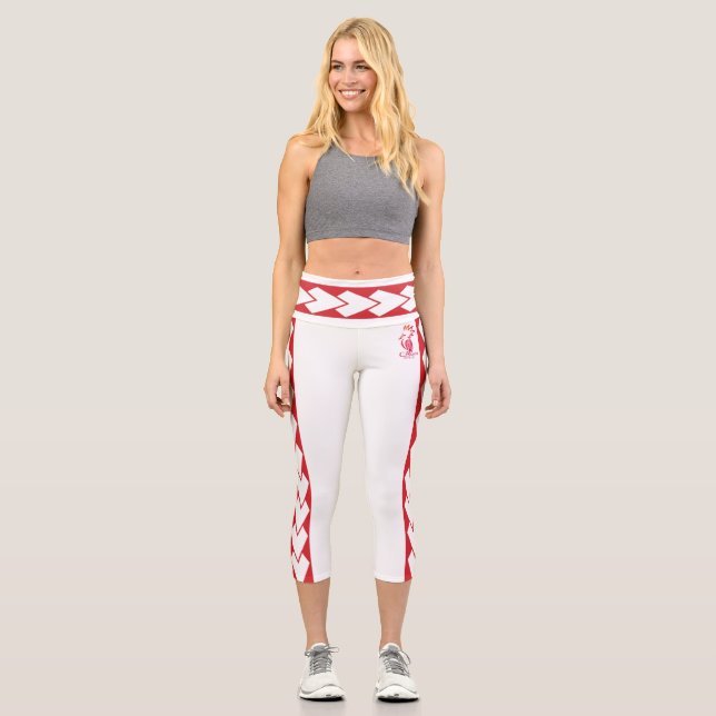 Leggings Capri taille haute tribal Amazone (Recto)