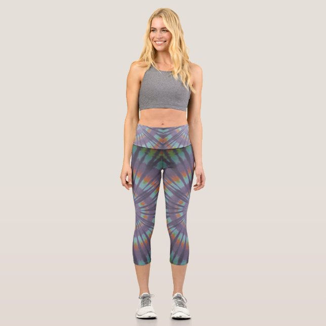 Leggings Capri Teinture à tarte noire (Recto)