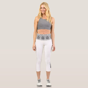 Leggings Capri Tête de Bouledogue Français