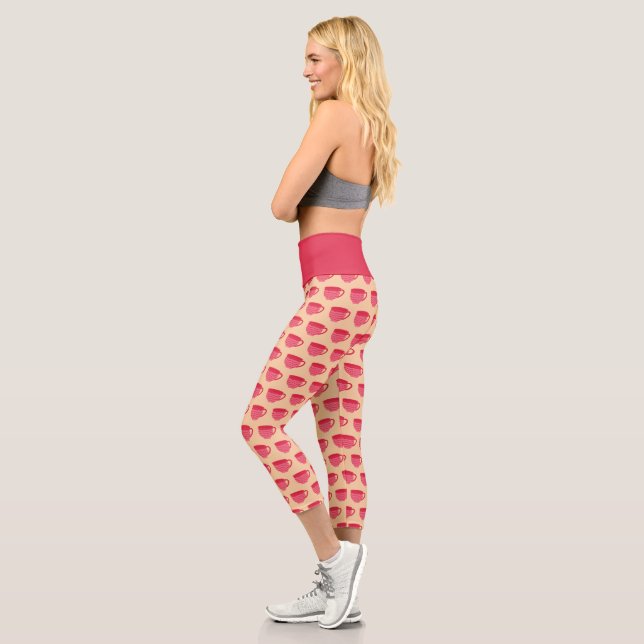 Leggings Capri Teups roses (Gauche)