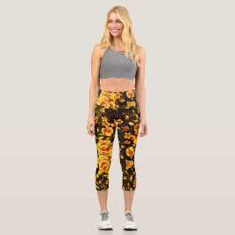 Leggings Capri texture Abstraite en verre étincelant