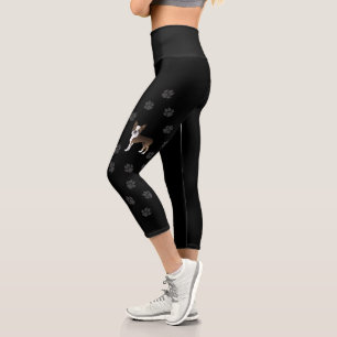 Leggings Capri Tigre Boston Terrier Chien de Dessin Animé Mignon