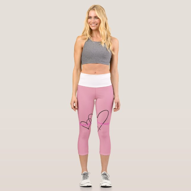 Leggings Capri Toile Intérieure – L'art de la force cachée (Recto)