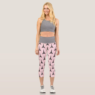 Leggings Capri Tour Eiffel mignonne motif de voyage Parisien fran