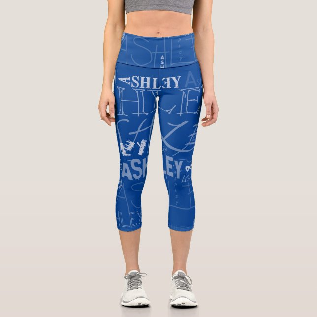 Leggings Capri Transparent répétition Ashley Choisir la couleur B (Recto)