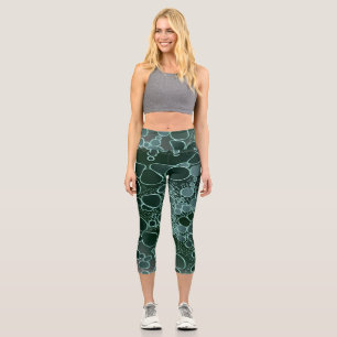 Leggings Capri Travail numérique Abstrait 9