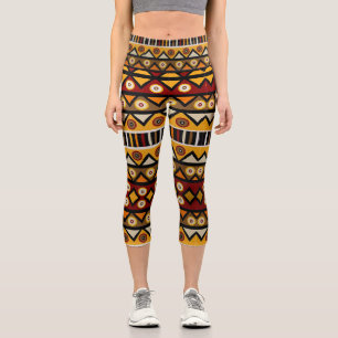 Leggings Capri Tribal d'Afrique