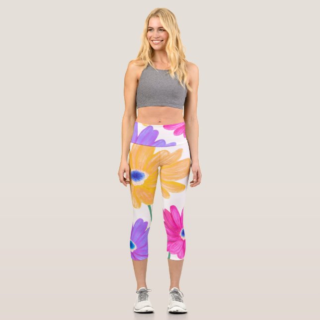 Leggings Capri Trio of Joy: Bright Floral  (Recto)