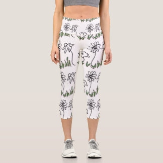 Leggings Capri Trois Petites Fleurs