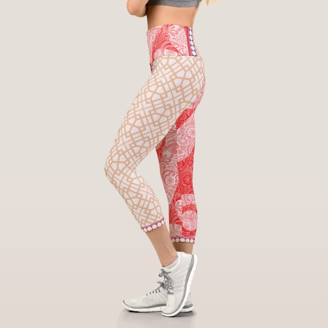 Leggings Capri une carte au coeur rouge (Gauche)