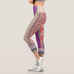 Leggings Capri une photo d'un foulard avec un motif dessus