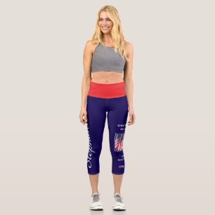 Leggings Capri USA 250e anniversaire Yoga personnalisé