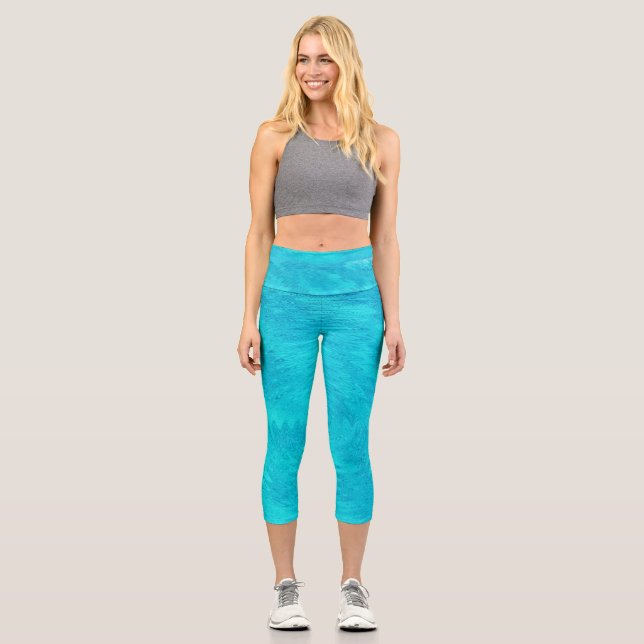Leggings Capri Vague de Turquoise (Recto)