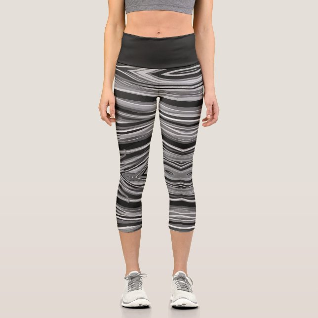 Leggings Capri Vagues monochromatiques (Recto)