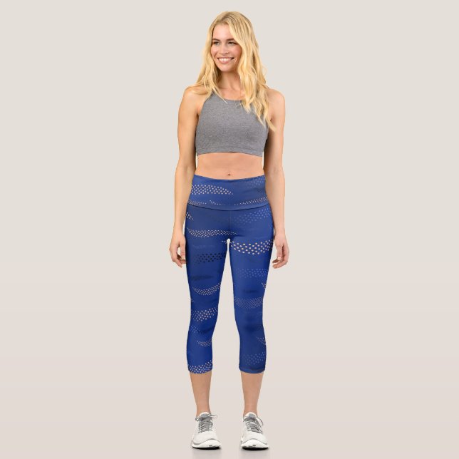 Leggings Capri Vagues Tigre (motif stylisé) 2 (Recto)