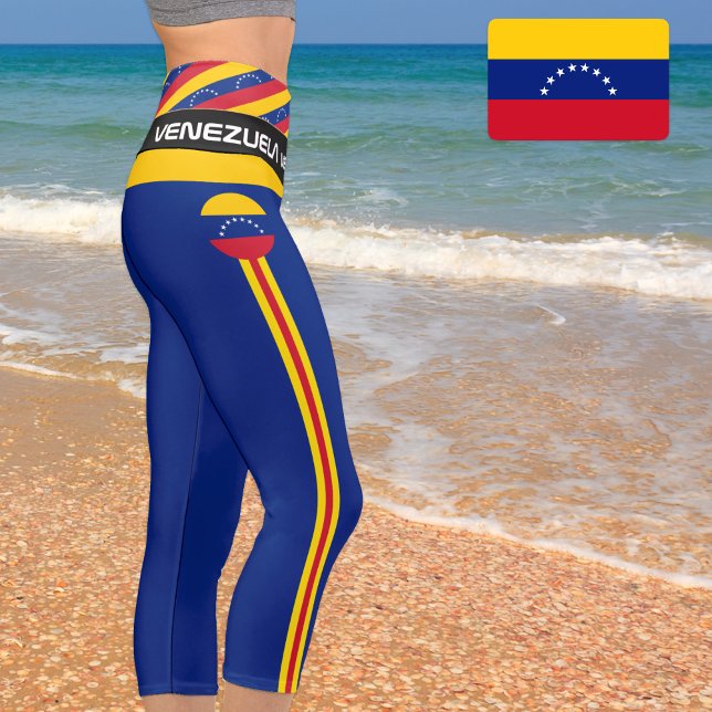 Leggings Capri Venezuela & Vénézuélienne Drapeau mode Fitness, Sp (Créateur téléchargé)