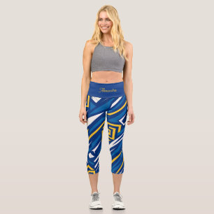 Leggings Capri Vêtements de sport à géométrie grecque moderne   P