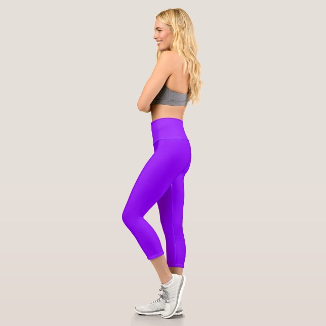 Leggings Capri violet électrique couleur (Gauche)