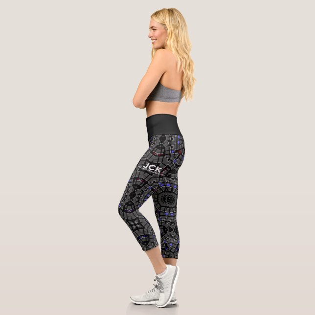 Leggings Capri Volume treize kaléidoscope art neuf (Gauche)