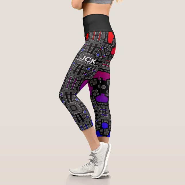 Leggings Capri Volume treize kaléidoscope art quatre (Gauche)