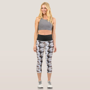 Leggings Capri Votre chiot chien de compagnie photo personnalisée