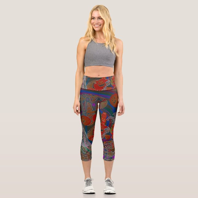 Leggings Capri Whimsical Halloween Dreams (Recto)