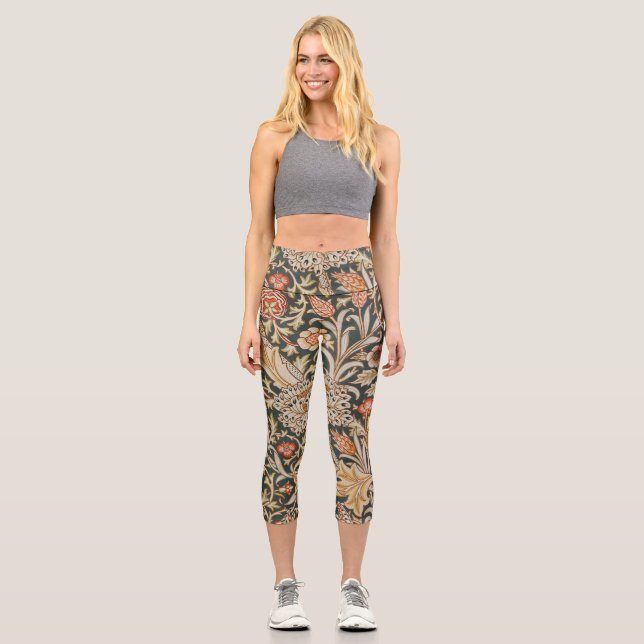 Leggings Capri William Morris Trent Garden Flower Classic Botanic (Recto)