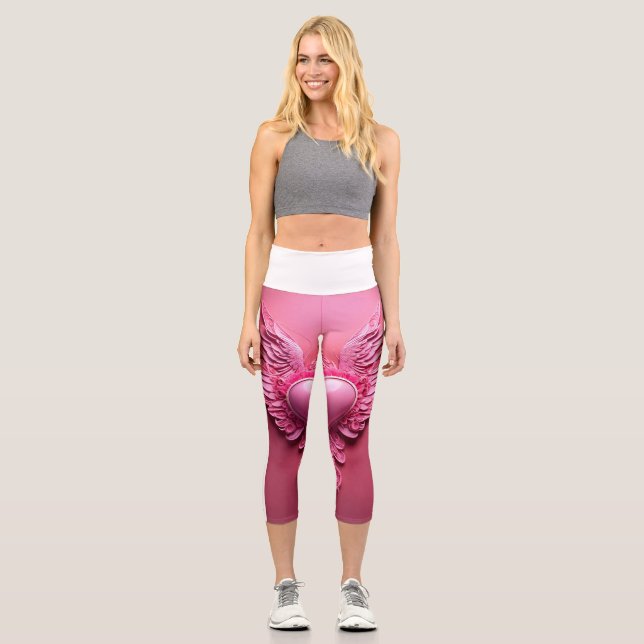 Leggings Capri Yoga Capris, XS (0-2) Fleur imprimée (Recto)