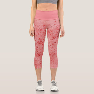 Leggings Capris rouge et rose