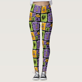 Leggings Caractères Halloween mignons Frankensteins & Zombi