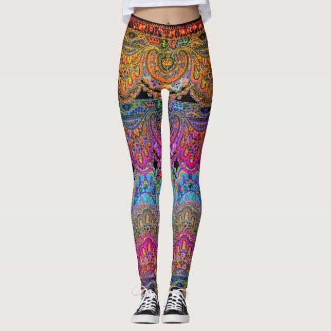 Leggings Caravane de Boho personnalisable (Devant)